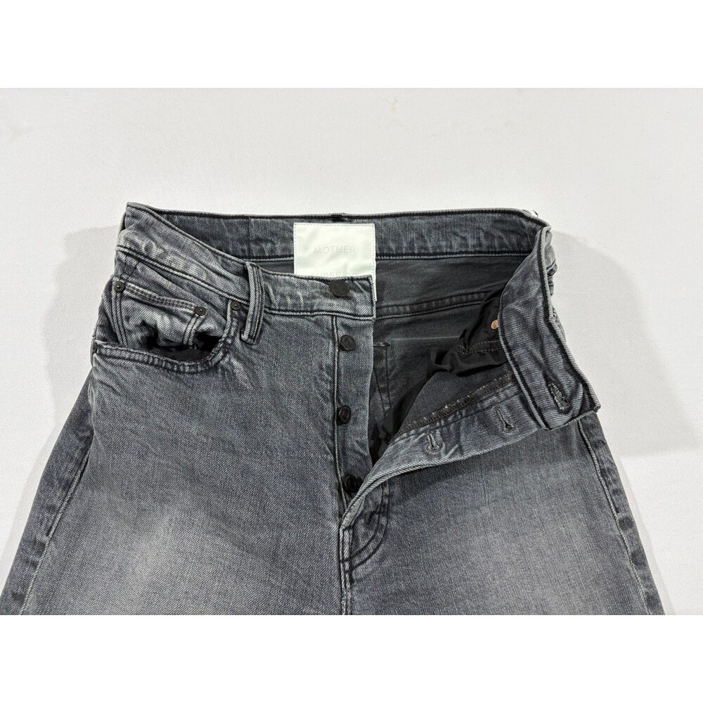 Mother The Rambler Ankle Fray Straight Jeans Hitting Pavement HR Wide Leg Sz 26 - Picture 5 of 16